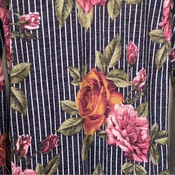Beeson River Long Sleeve Cardigan Duster Floral & Stripes Small - NWOT - Picture 5 of 8